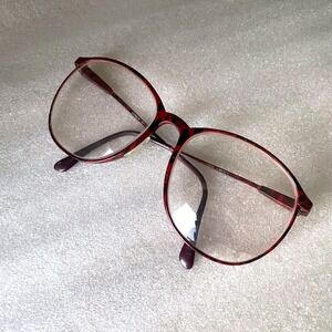 Vtg Liberty Eyeglasses Eye Glasses Frames Retro Frames Only Red Tortoiseshell